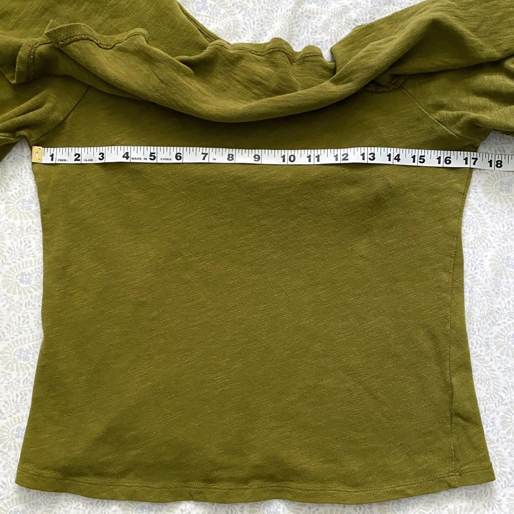 Anthro Postmark ruffle long sleeve 100% cotton top - Picture 5 of 6